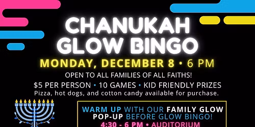 Chanukah Glow Bingo at the York JCC