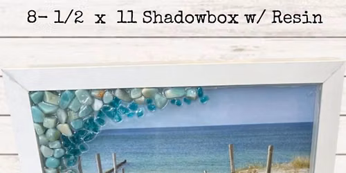 Embellished 8 1/2 x 11 Beach Shadowbox w/ Kelli $55.00