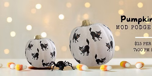 Mog Podge Pumpkin Craft