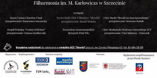 Koncert Galowy z okazji 65-lecia Szczeci\u0144skiego Ch\u00f3ru Ch\u0142opi\u0119cego "S\u0142owiki"