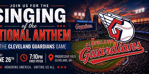 National Anthem at the Cleveland Guardians