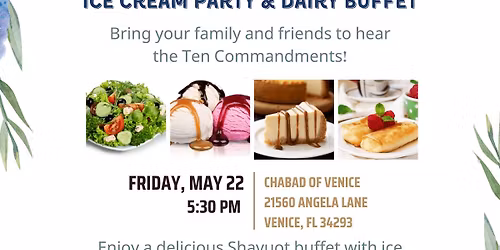 Shavuot Ice Cream Party & Dairy Buffet