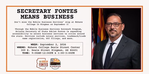 Mobile Business Services Outreach Event - KINGMAN