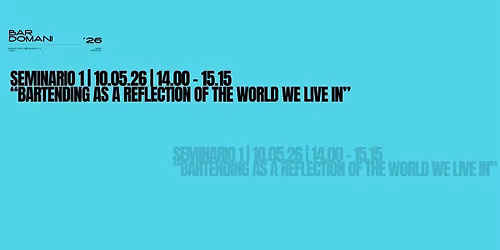 "BARTENDING AS A REFLECTION OF THE WORLD WE LIVE IN\u201d
