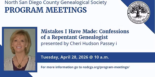 Mistakes I Have Made: Confessions of a Repentant Genealogist