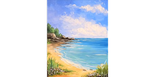 Serene Coastal Vibes - Paint and Sip in Denver | Classpop!\u2122