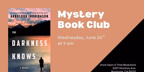 Mystery Book Group: The Darkness Knows by Arnaldur Indridason