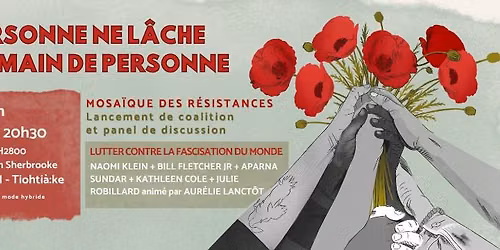 Lancement de la Mosa\u00efque des r\u00e9sistances et panel avec Naomi Klein