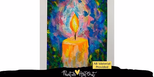 Glowing Candle Oil Pastels with Paint Ur Art Out at Canopy Studio