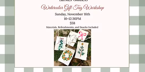 Watercolor Gift Tag Workshop with Jen Rizzo