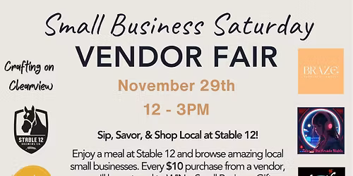 Small Business Saturday - Vendor Fair
