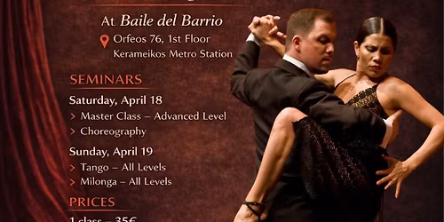 An Exclusive Tango Seminar with Sebasti\u00e1n Miss\u00e9 & Andrea Reyero