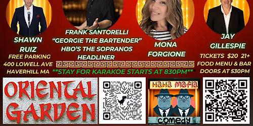 COMEDY SHOW Saturday June 20th with Frank Santorelli of HBO's The Soprano's