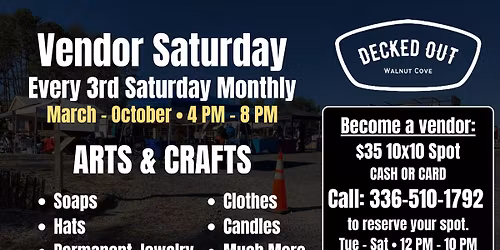 Vendor Saturday @ Decked Out