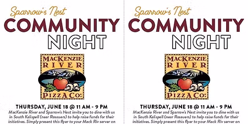 Sparrow's Nest of NW MT Community Night