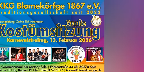 Gro\u00dfe Kost\u00fcmsitzung 2026