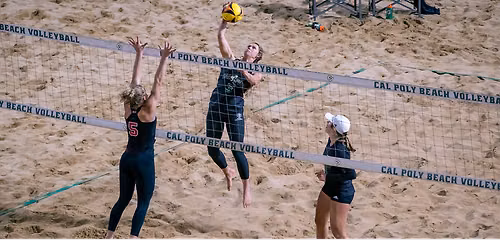 Cal Poly Mustangs at Long Beach State Beach Womens Volleyball at LBS Financial Credit Union Pyramid