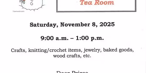 Holiday Craft Sale and Tea Room