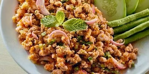 Larb Moo (Thai Pork Salad) & Sago Coconut Dessert