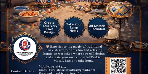 Turkish Mosaic Lamp - EVENT SOLD OUT! \ud83e\udd73  FOLLOW US FOR UPCOMING EVENTS. 