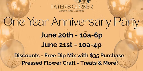 One Year Anniversary Party!