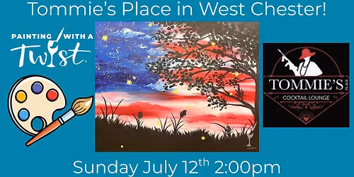 Paint & Sip at Tommie\u2019s Place in West Chester \u2013 July 12th at 2 PM