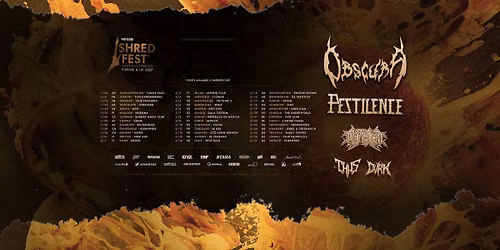 Shredfest | Obscura + Pestilence + Cryptic Shift + Thus + Dvrk \u2022 L'Autre Canal Nancy