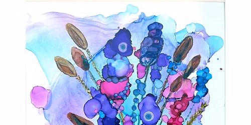 Playful Alcohol Ink Flowers Class