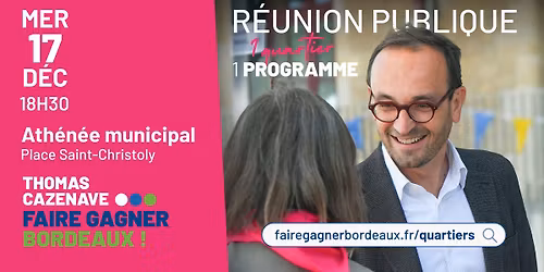 R\u00e9union publique 1 quartier 1 programme - Bordeaux Centre 