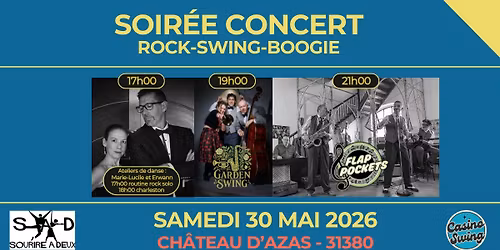 Soir\u00e9e concert Rock\/swing\/boogie au ch\u00e2teau d'Azas 