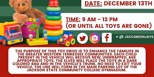JSCC Athletics Holiday Toy Drive