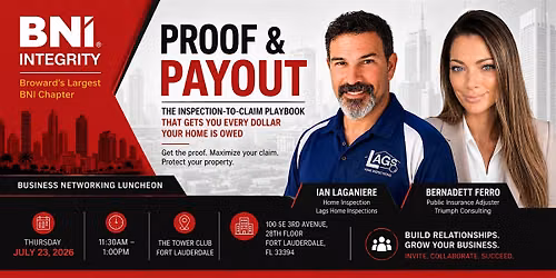Proof & Payout: The Inspection-to-Claim Playbook | Networking Luncheon