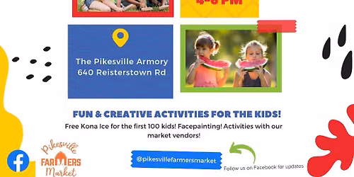 Kids\u2019 Day at the Pikesville Farmers Market