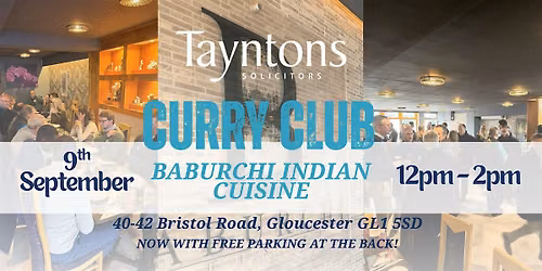 Tayntons Curry Club - Wednesday 9th September 2026
