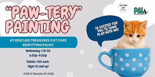 "Paw-Tery" Painting Benefitting PALNV