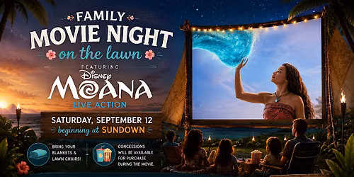 Family Movie Night on the Lawn: Moana (live action)