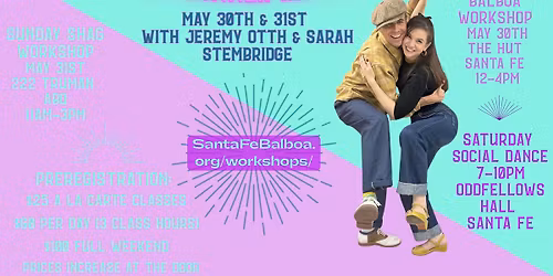 Rail Runner Rhythm - Balboa & Collegiate Shag with Jeremy Otth & Sarah Stembridge May 30-31st