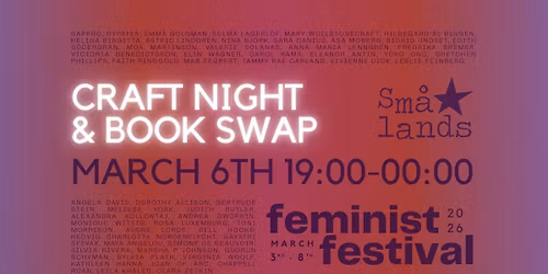 FEMINIST FESTIVAL: CRAFT NIGHT & BOOK SWAP