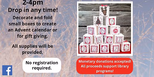 Adult Crafternoon: Advent Calendar Boxes
