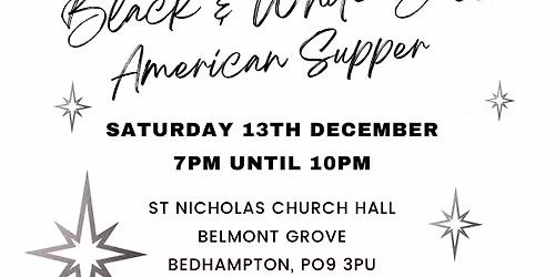 Black and White Christmas Ball & American Supper