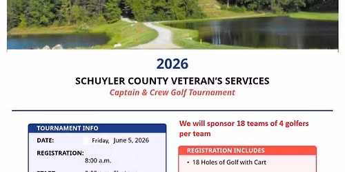 Annual Schuyler County Veterans Service Agency's Captain & Crew Golf Tournament