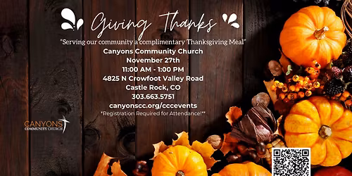 "Giving Thanks" at Canyons 