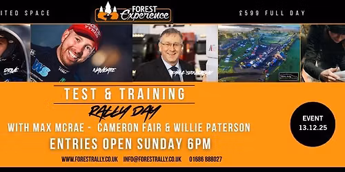 Test and Tuition Rally Day 13th December at Kames Motorsport Complex Tarmac Stage