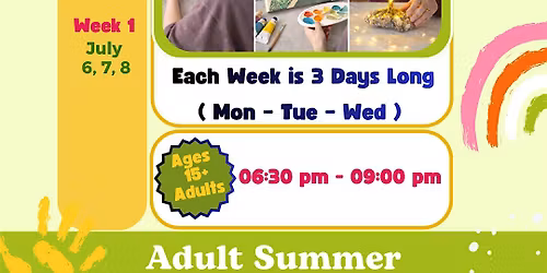 Adult Summer Art Series (3 Days) - Devon, PA (Near Philadelphia)