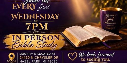 First Wednesday Night Live Bible Study