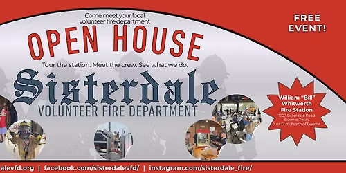 Sisterdale Volunteer Fire Department Spring Open House