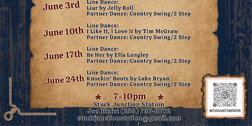 Line Dance Lessons @ Bourbon Jack's!