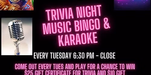 Trivia\/Music Bingo\/Karaoke Night
