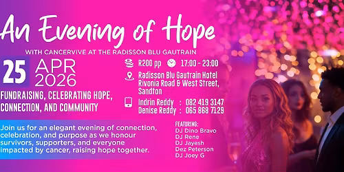 An Evening of Hope \u2013 Hosted by Cancervive