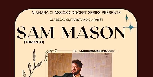Sam Mason Classical Guitarist Concert @ St Thomas Anglican Church